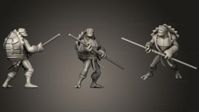 Figurines heroes, monsters and demons (Turtles2, STKM_1564) 3D models for cnc